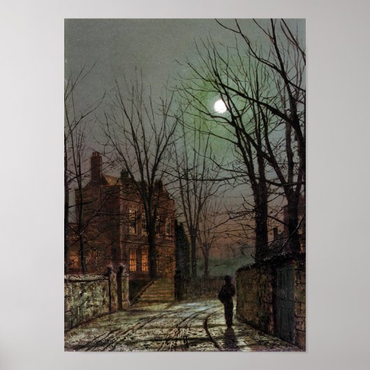AU CLAIR DE LUNE-GRIMSHAW-PRINT POSTER (Voorkant)