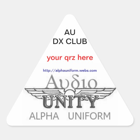 AU Driehoekige Stickers (Voorkant)