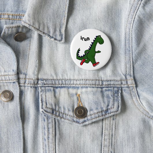 AU- Funny Jogging Dinosaur Button (In situ)