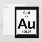 Au - Gold Briefkaart (Voorkant / Achterkant)