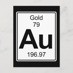 Au - Gold Briefkaart
