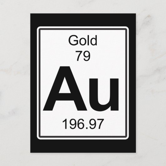 Au - Gold Briefkaart (Voorkant)