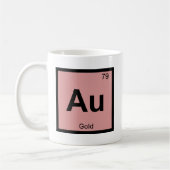 Au - Gold Chemistry Periodic Table Symbol Koffiemok (Links)