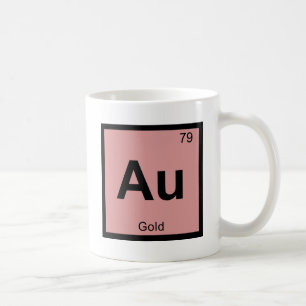 Au - Gold Chemistry Periodic Table Symbol Koffiemok