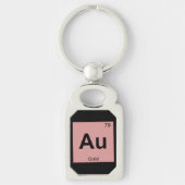 Au - Gold Chemistry Periodic Table Symbol Sleutelhanger (Voorkant)
