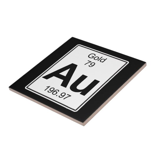 Au - Gold Tegeltje (Zijkant)