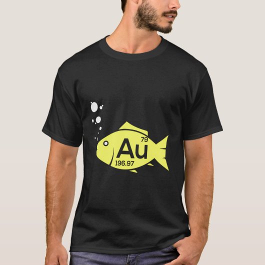 Au Goldfish Goud Metaal Chemie Pun Gift T-shirt (Voorkant)