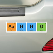 Au H2 O Bumpersticker (Op auto)