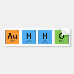 Au H2 O Bumpersticker