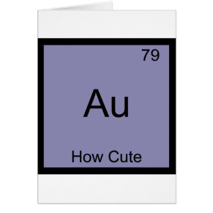 Au - Hoe Schattig Chemie Element Symbool Grappig