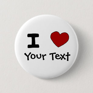 AU I het Ontwerp van de Douane van de Liefde van Ronde Button 5,7 Cm