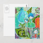 Au jardin briefkaart (Voorkant / Achterkant)