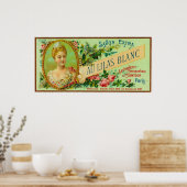 Au Lilas Blanc Soap LabelParis, Frankrijk Poster (Keuken)