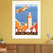 Au Maroc Par Avion Canvas Afdruk (Insitu (Woonkamer))