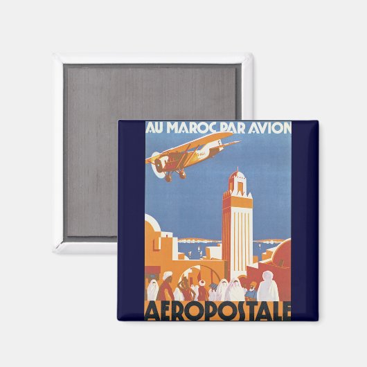 Au Maroc Par Avion Magneet (Voorkant / Achterkant)
