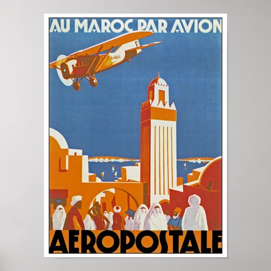 Au Maroc Par Avion Poster (Voorkant)