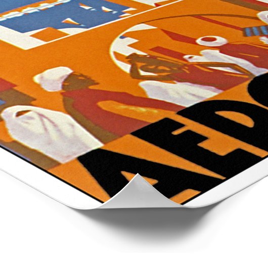 Au Maroc Par Avion Poster (Hoek)