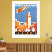 Au Maroc Par Avion - XL Canvas Afdruk (Insitu (Woonkamer))