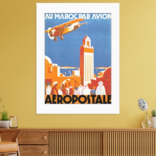 Au Maroc Par Avion - XL Canvas Afdruk (Insitu (Woonkamer))