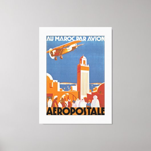 Au Maroc Par Avion - XL Canvas Afdruk (Voorkant)