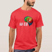 Au OS Autistic Pride Rainbow Brain T-Shirt (Voorkant)