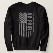Au Pair USA Flag Distressed design Trui (Design voorkant)