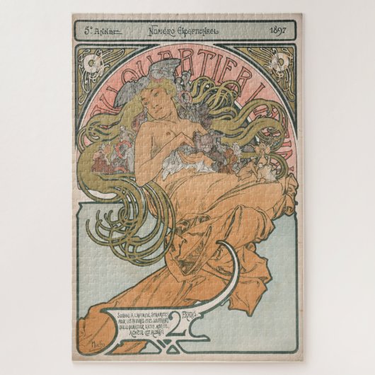 Au Quartier Latin (1897) - Alphonse Mucha Legpuzzel (Verticaal)