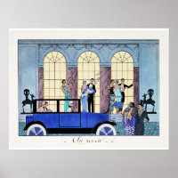 Au Revoir, 1920 Art Deco-illustratie