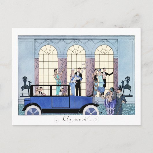 Au Revoir (afscheid) Briefkaart (Voorkant)