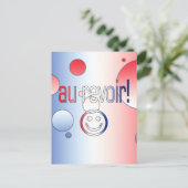 Au Revoir! Pop van Franse vlagkleuren Briefkaart (Staand voorkant)