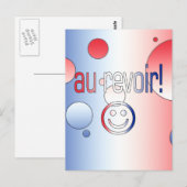 Au Revoir! Pop van Franse vlagkleuren Briefkaart (Voorkant / Achterkant)