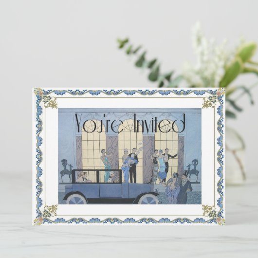 Au Revoir Uitnodiging (Staand voorkant)