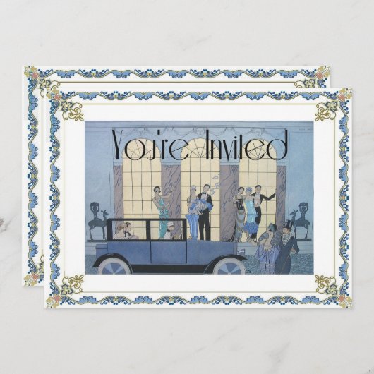 Au Revoir Uitnodiging (Voorkant / Achterkant)