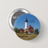 Au Sable Lighthouse-knop Ronde Button 5,7 Cm (Voorkant /achterkant)