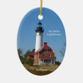 Au Sable Lighthouse Oval oranament Keramisch Ornament (Voorkant)
