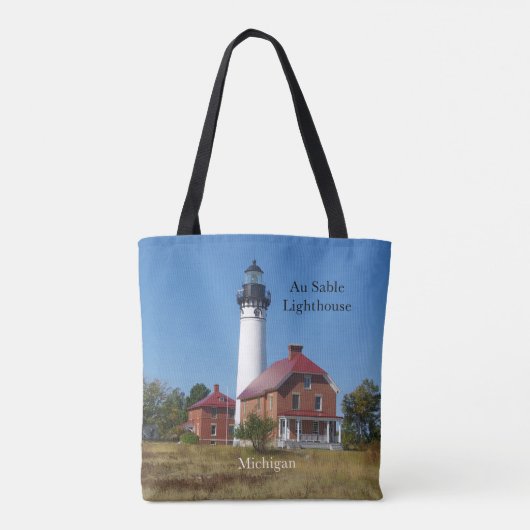Au Sable Lighthouse over canvas tas (Achterkant)