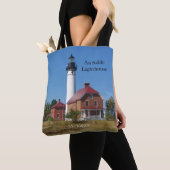 Au Sable Lighthouse over canvas tas (Dichtbij)