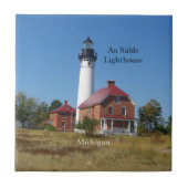 Au Sable Lighthouse tile Tegeltje (Voorkant)
