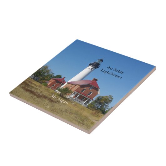 Au Sable Lighthouse tile Tegeltje (Zijkant)