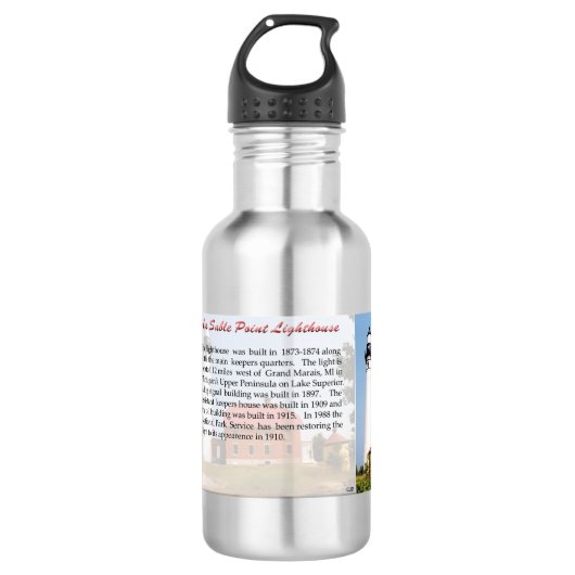 Au Sable Lighthouse Water Fles (Voorkant)
