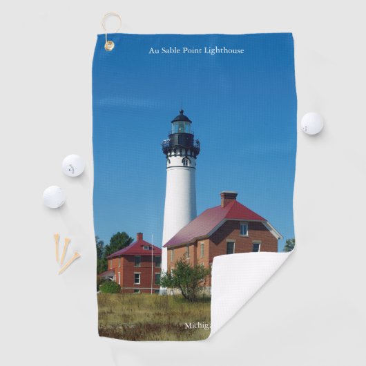 Au Sable Point Lighthouse golfhanddoek (Insitu)