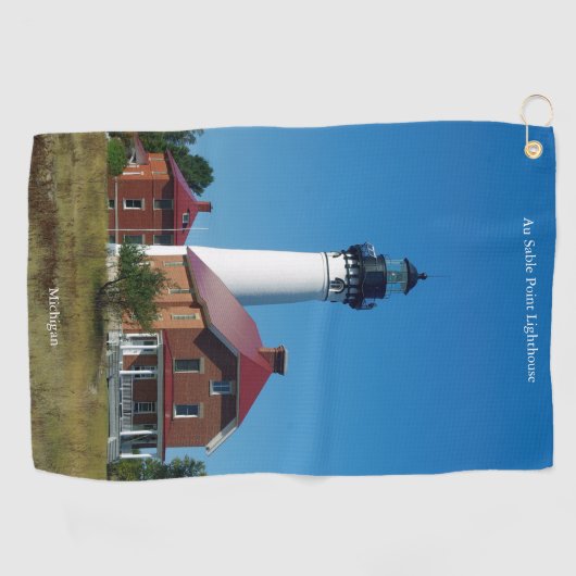 Au Sable Point Lighthouse golfhanddoek (Horizontaal)