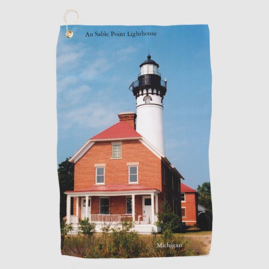 Au Sable Point Lighthouse golfhanddoek (Voorkant)