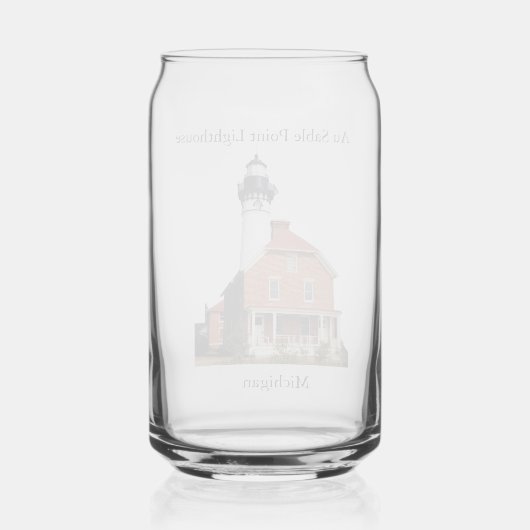 Au Sable Point Lighthouse kan glas (Achterkant)