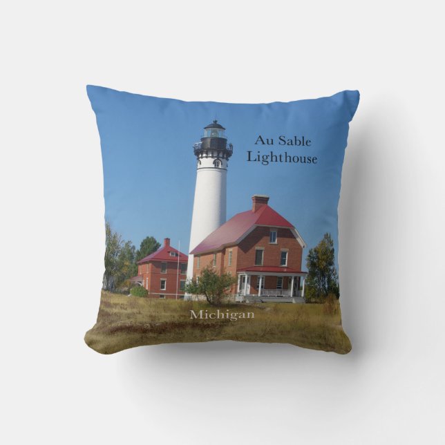 Au Sable Point Lighthouse Kussen (Voorkant)