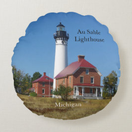 Au Sable Point Lighthouse round kussen