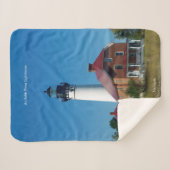 Au Sable Point Lighthouse Sherpa Deken (Voorkant (horizontaal))