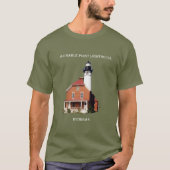 Au Sable Point Lighthouse shirt donker (Voorkant)