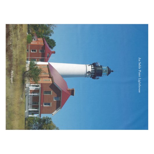 Au Sable Point Lighthouse Tafelkleed (Voorkant (Horizontaal))