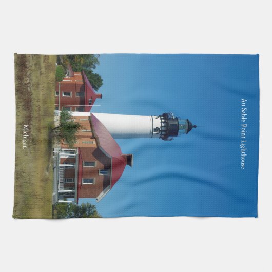 Au Sable Point Lighthouse Theedoek (Horizontaal)